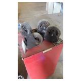 A set of 4 heavy duty locking swivel casters, 6