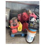 Huge Lot of Assorted Gasoline Cans & More