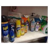Cleaning supplied some are partial bottles