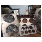 (4) stainless steel open container covers
