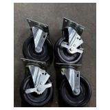 (4)Commercial Grade Stainless SteelCasters, 5"