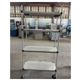 Commercial Mobile Stainless Steel Shelving Unit
