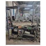 Shelving unit of scrap, includes shelves