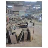 Shelving unit of scrap, includes shelves