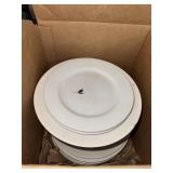 (20) Small & Large White Plates