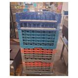 Cup washing caddies on cart