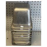(10) stainless steel steam table pan 7"x6"