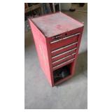 Red rolling 5 drawer toolbox with ball bearing