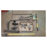 Miscellaneous lot, including hardware, shot back