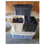 Storage bins & moving blankets