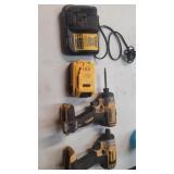 2 DeWalt Drills, 1 5 Amp X.R Dewalt Battery and 1