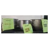 (3) Stainless steal commercial mixer bowl