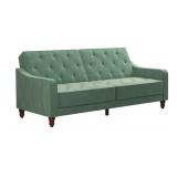 Novogratz Vintage Tufted Sleeper Sofa in green