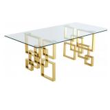 Meridian Furniture Pierre Gold Dining Table $1947