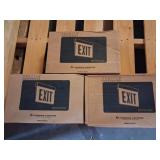 (3) edge lit exit signs panel assembly