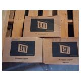 (3) edge lit exit signs panel assembly