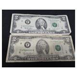 (2) 1995 $2 Bills