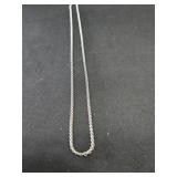 Silver Tone Chain 11.5", (2) Prs Earrings