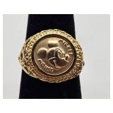 Gold Tone Mickey Mouse Ring Sz 7.5
