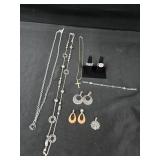 (3) Necklaces, (2) Prs Earrings,  Pendant,