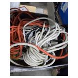 Bin of Extension Cords, Multi- Outlet & More