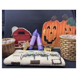 Wooden Decor, Wicker Baskets, Rug & More