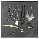 (5) Necklaces, (2) Watches (1) Pr Beaded