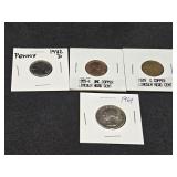1964 Quarter, 1939 Wheat Penny, 1955 Wheat Penny