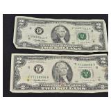 (2) 1995 $2 Bills