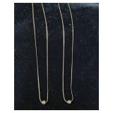 (2) Possibly 14k Gold Chains