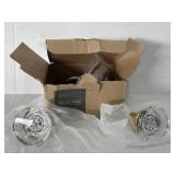 Schage Non Turning 1 3/4 DR Doorknob Clear & Gold