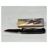 STAINLESS STEEL BLADE, ALUMINUM HANDLE, BLACK