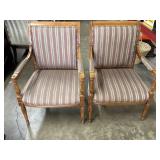 (2) 26"x22"x39" WOOD FRAMED ARM CHAIR