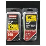 (2) NEW Oregon 20" D70 Saw Chains