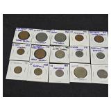 (15) Coins From Many Different Countries