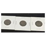 (3) Buffalo Nickels