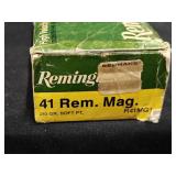 (15rds) & 20 spent cartridges Remington 41 Rem