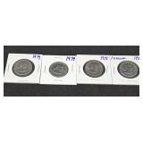 (3) 1979 Susan B Anthony Dollars & (1) 1980
