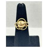 14K Spherical Center Piece Ring Size 7