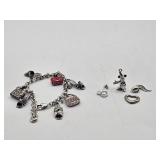 Charm Bracelet & (4) Charms