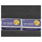 (2) Boxes Coin Cardboard Holders