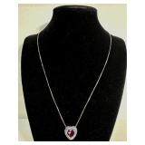 925 Silver Crystal Heart Pendant