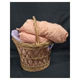 Large Handled Basket w/Bedding
