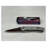 ONE-HAND OPENER POCKET KNIFE, 4"CLOSED