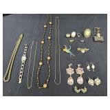 Geneva Watch, Necklaces, (4) Prs Earrings, (2)