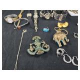 Huge Costume Jewelry Lot & Necklace Holder