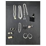 (3) Necklaces, (3) Rings, Bracelet, & (5) Prs