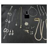 (4) Silver Tone Chains, (3) Necklaces, (1) Ring