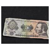 5 Lempiras Banknote from Honduras, Featuring the