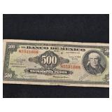 Vintage 1977 500 Pesos Banknote